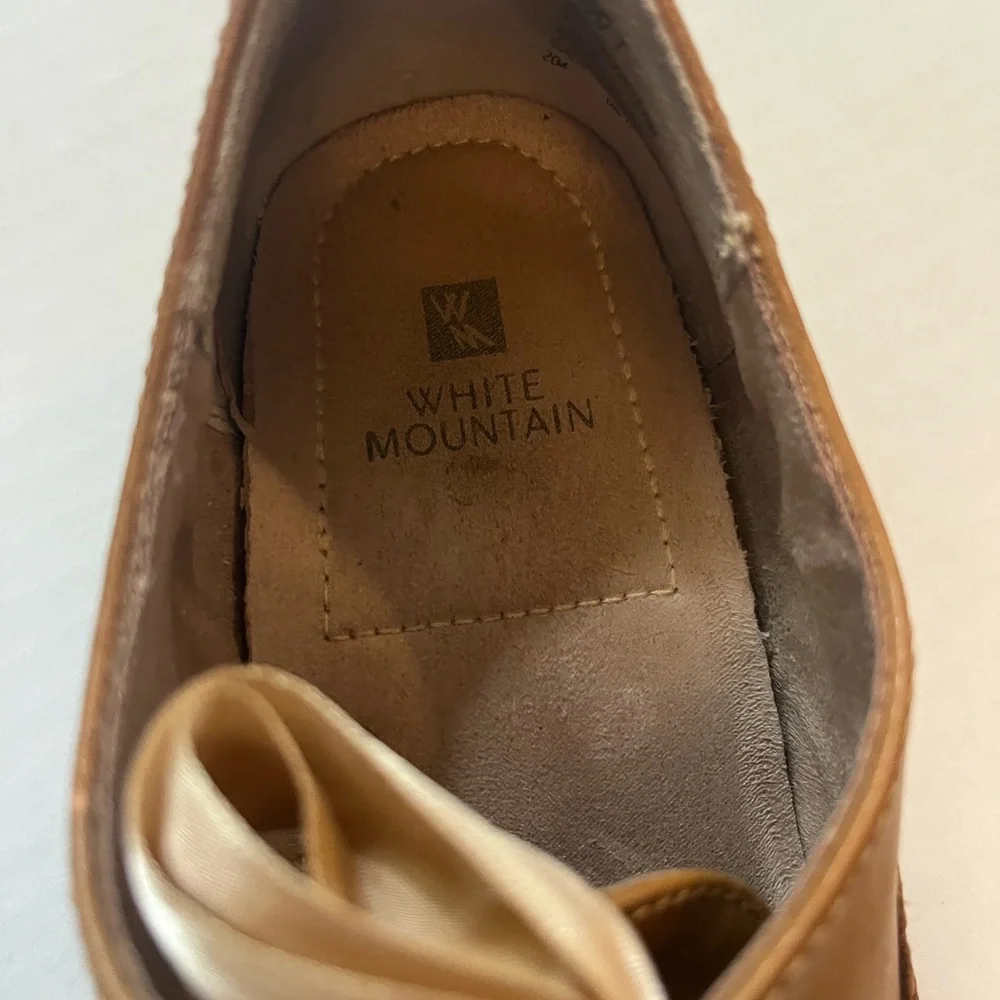 White Mountain Leather Wing Tip Oxford Shoes SZ 7.5